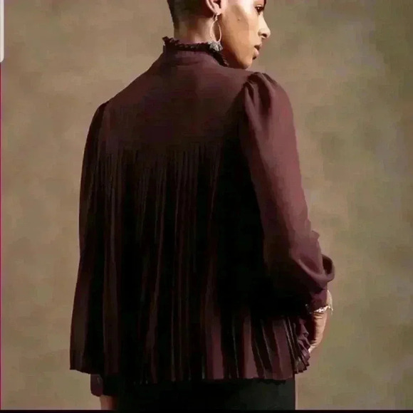 Banana Republic Chiffon Pleated Blouse - Picture 3 of 12